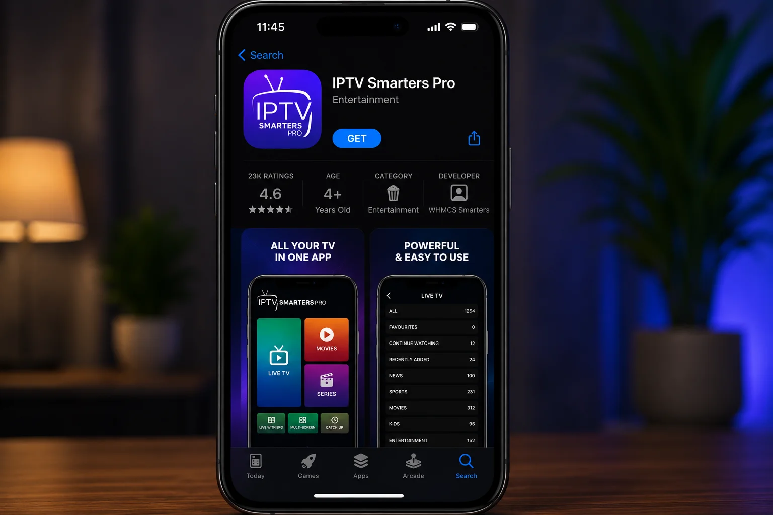 Installing IPTV Smarters Pro for iPhone from the Apple App Store
