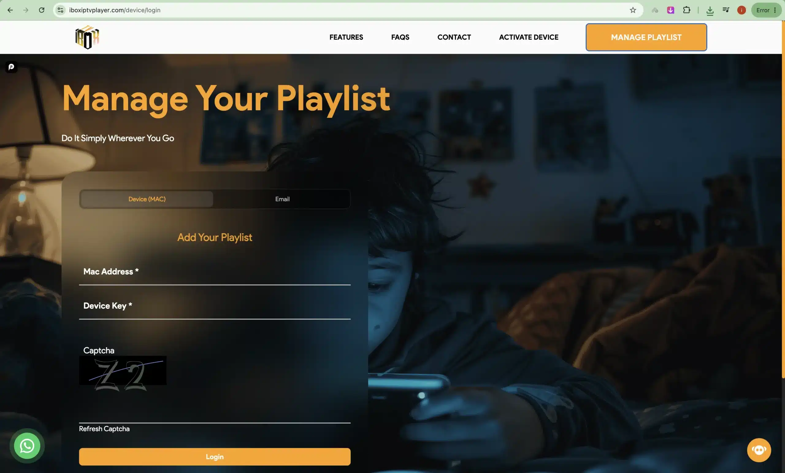 Adding an IPTV Australia Xtream Codes playlist to IBO XPlayer on the web portal