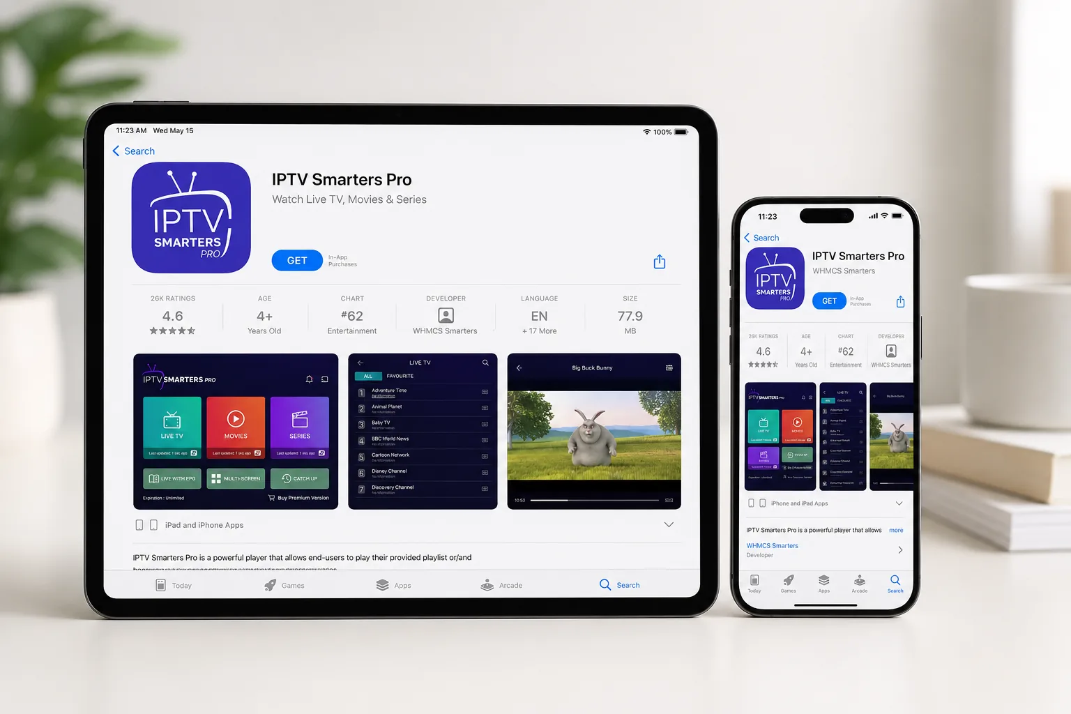 Installing IPTV Smarters Pro for Apple Devices from the App Store on iPhone and iPad