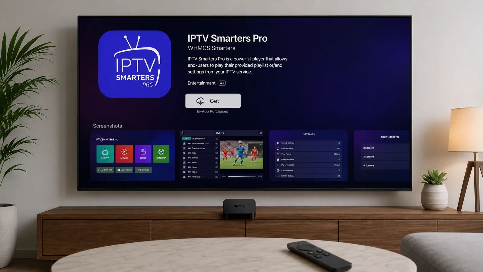 Installing IPTV Smarters Pro for Apple Devices on Apple TV from the tvOS App Store