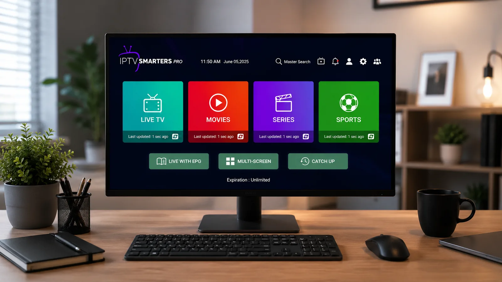 IPTV Smarters Pro for Windows running on a PC