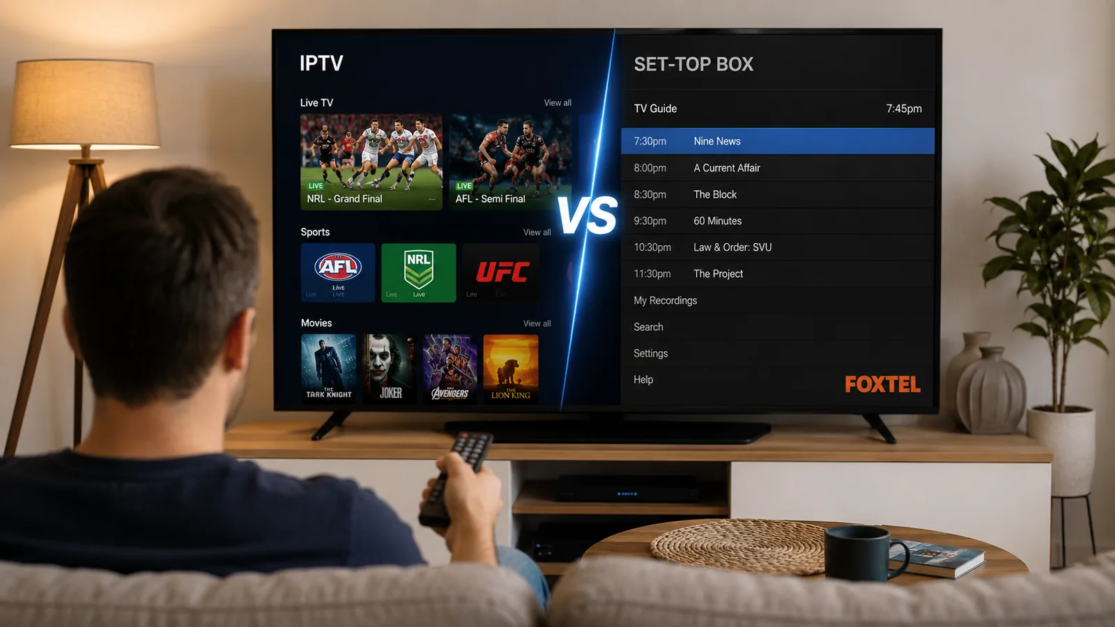 IPTV vs Foxtel comparison for Australian viewers