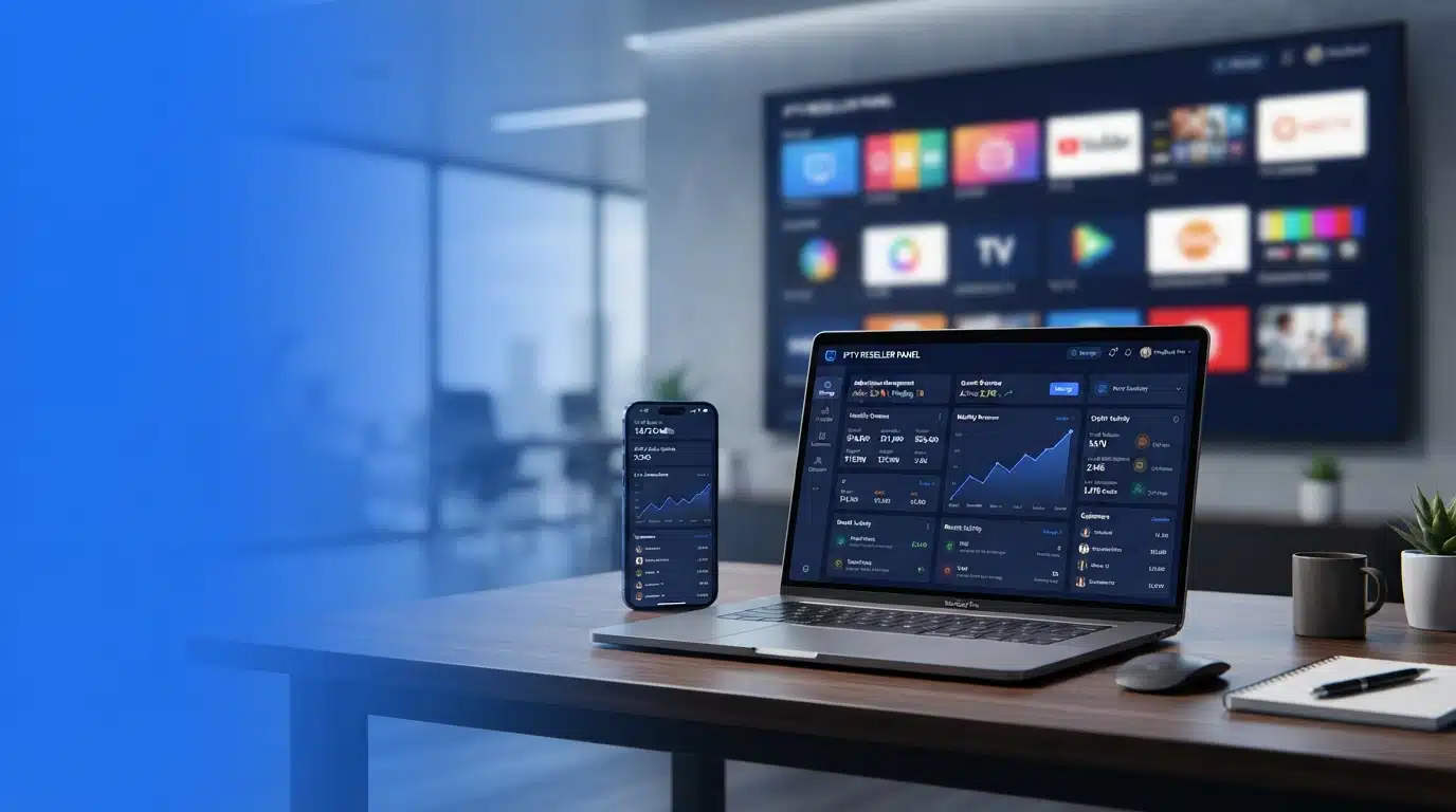IPTV reseller panel dashboard for managing subscriptions and credits