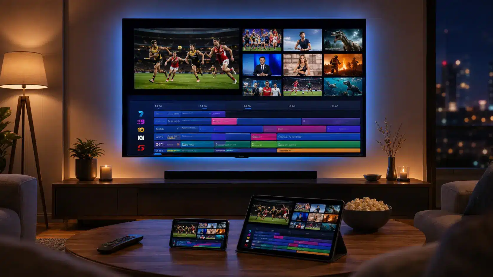 A reliable IPTV service streaming live channels and sport in 4K on a TV